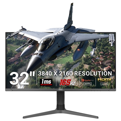 piXL CM32G7 32 Inch 144Hz 4K Widescreen IPS Gaming Monitor with AMD FreeSync & Nvidia G-Sync, 3840 x 2160 Resolution, 1ms Response Time, 144Hz Refresh Rate, HDMI, DisplayPort, USB-C, USB-A, RGB Lighting, VESA Mount & Height Adjust - Image 2
