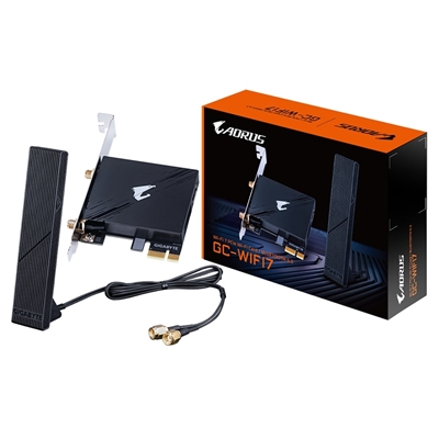 Gigabyte GC-WIFI7 Intel WiFi 7 5800Mbps Tri-Band Wireless PCI-Express and Bluetooth 5.3 Card with Magnetic Ultra High-Gain Antenna - Image 2