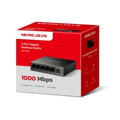 Mercusys MS105GS 5 Port Gigabit Ethernet Network Switch Steel Case - Image 2