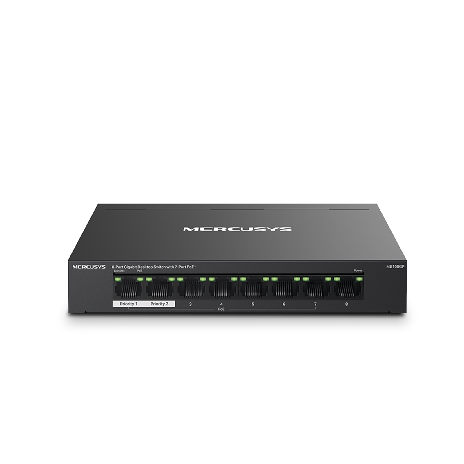Mercusys MS108GP 8-Port Gigabit Desktop Switch with 7-Port PoE+ - Image 3
