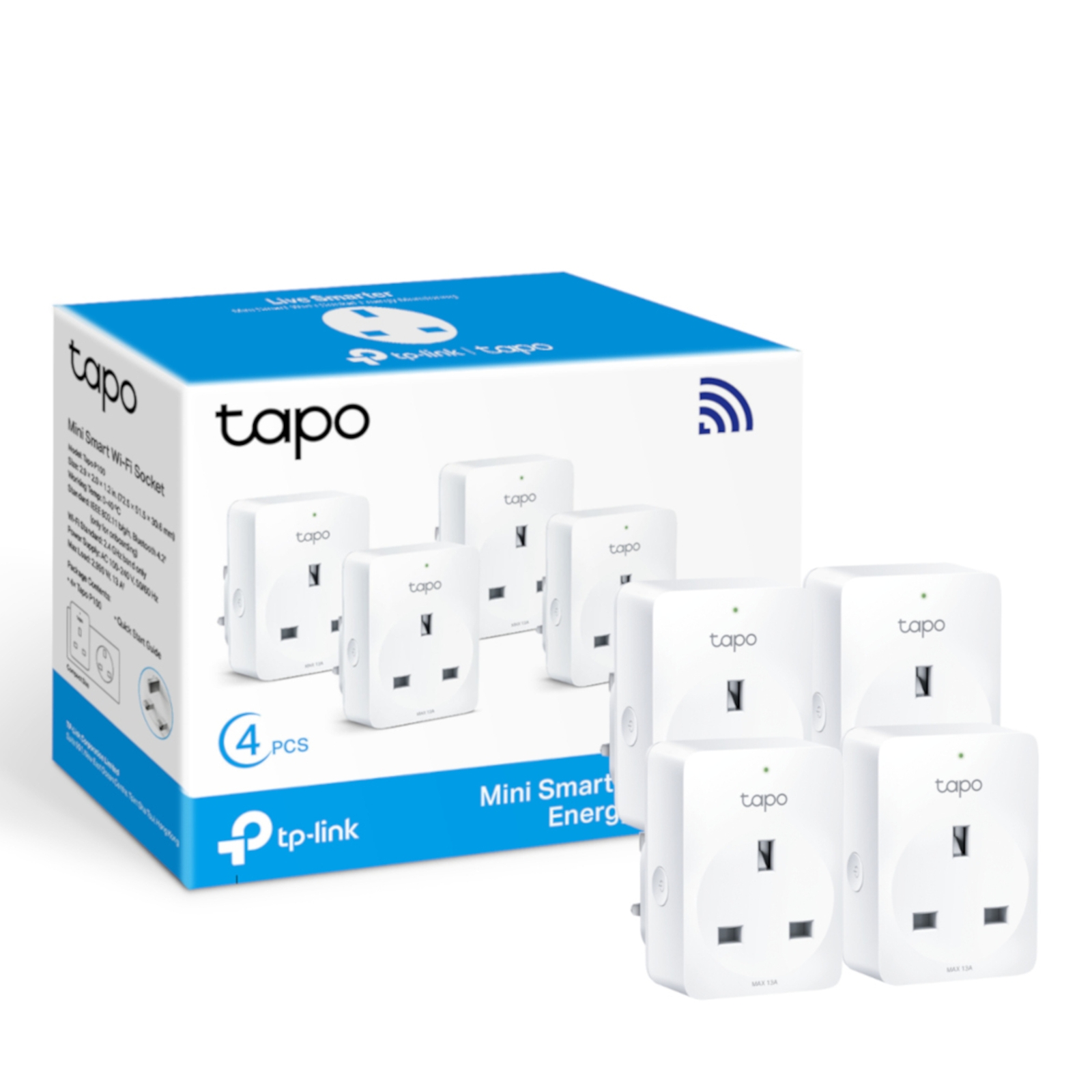 TP-Link Tapo P110(4-pack) Mini Smart Wi-Fi Socket, Energy Monitoring, 4-Pack - Image 3