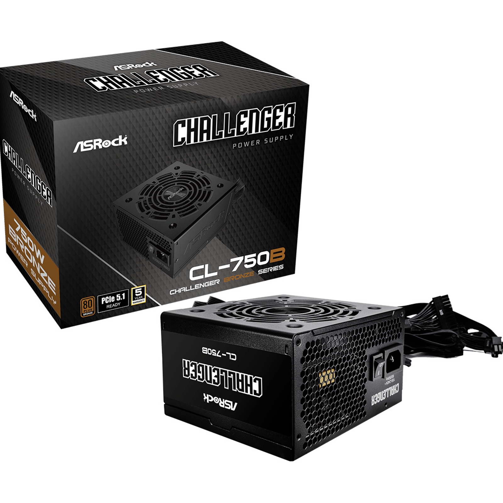 ASRock PRO-650B ATX Power Supply Unit, 80 PLUS BRONZE Certified, Low noise 120mm FAN, High Efficiency PSU - Image 3