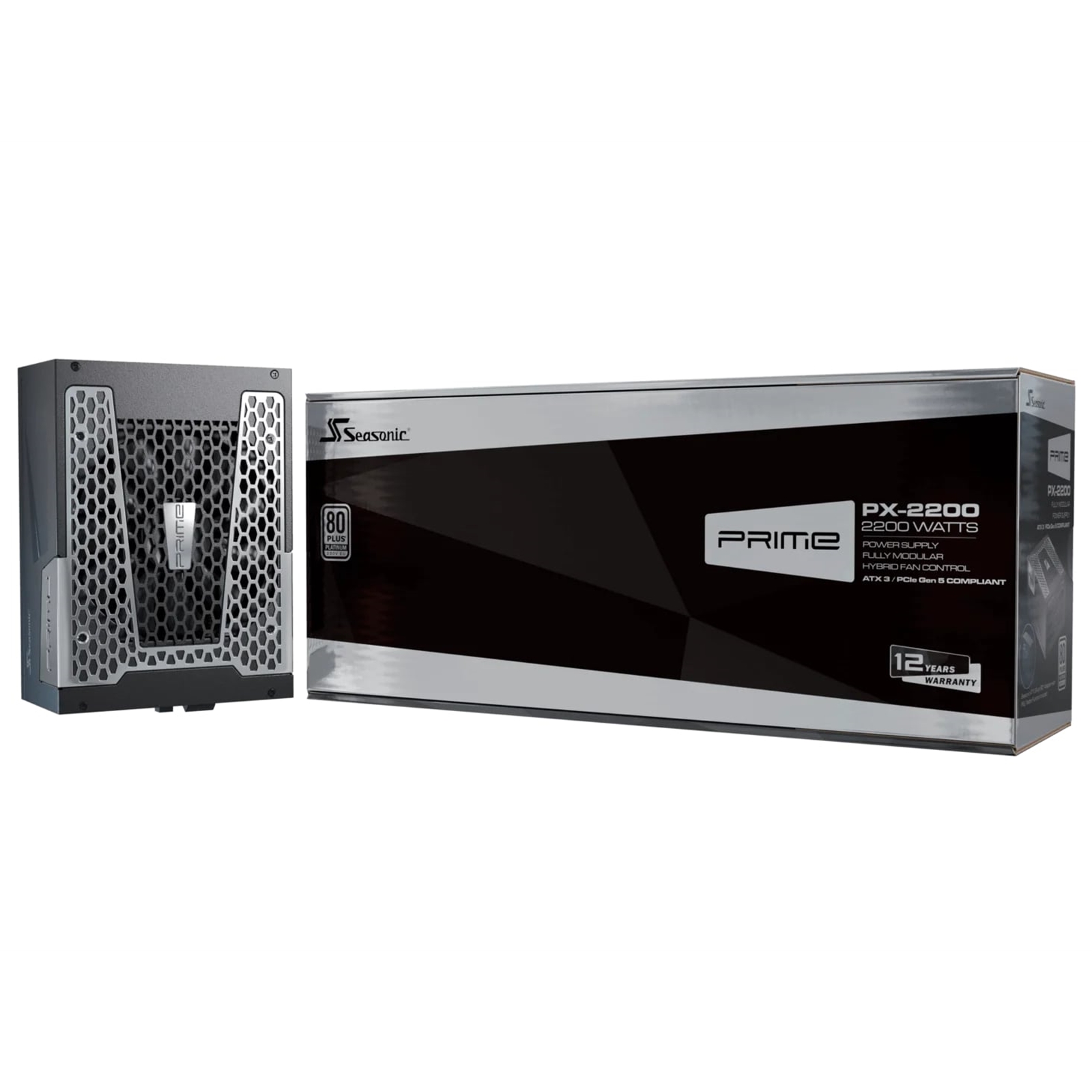 Seasonic PRIME PX ATX 3.1 (PRIME-PX-2200-ATX30 ) 2200W PSU, 135mm Fan, 80 PLUS Platinum, Fully Modular, Individual Black Cables with Braided Pattern, 12 Years Warranty - Image 3