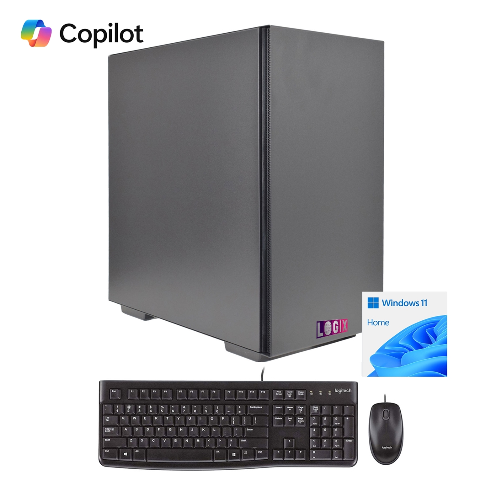 LOGIX Intel Core i3 14th Gen Quad Core 16GB RAM with 500GB SSD Wireless Family Desktop PC with Windows 11 Home & Keyboard & Mouse - Image 3