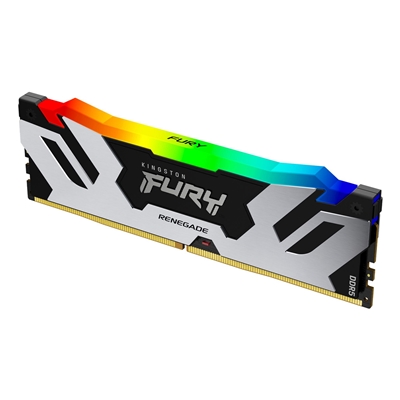 Kingston FURY Renegade KF572C38RSA-24 24GB (1x 24GB) DIMM System Memory, 7200MHz, DDR5, CL38, Silver, RGB, Intel XMP - Image 2