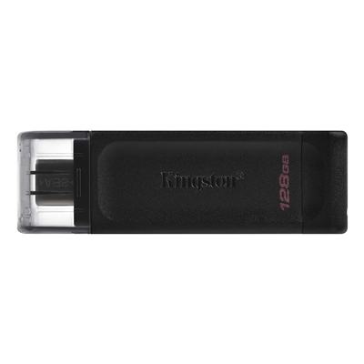 Kingston DT70/128GB DataTraveler 128GB USB Flash Drive, USB 3.2, USB-C, Gen1, 80MB/s, Cap Design, Black, Retail. - Image 2