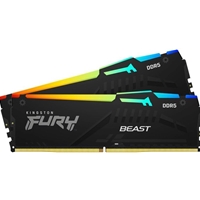 Kingston FURY Beast KF556C36BBEAK2-32 32GB (2x 16GB) U-DIMM System Memory, 5600MHz, DDR5, CL36, Black, RGB, Intel XMP, AMD EXPO