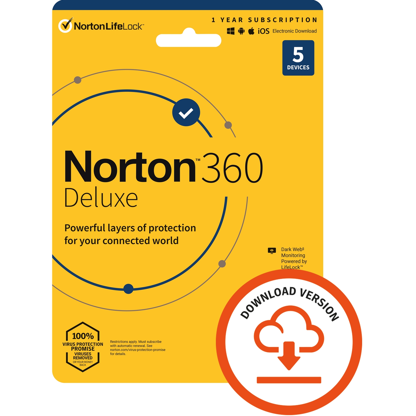 Norton 360 Deluxe, Antivirus Software for 5 Devices, 1-year Subscription, Includes Secure VPN, Password Manager and 50GB of Cloud Storage, PC/Mac/iOS/Android, Activation Code by email - ESD - Image 3
