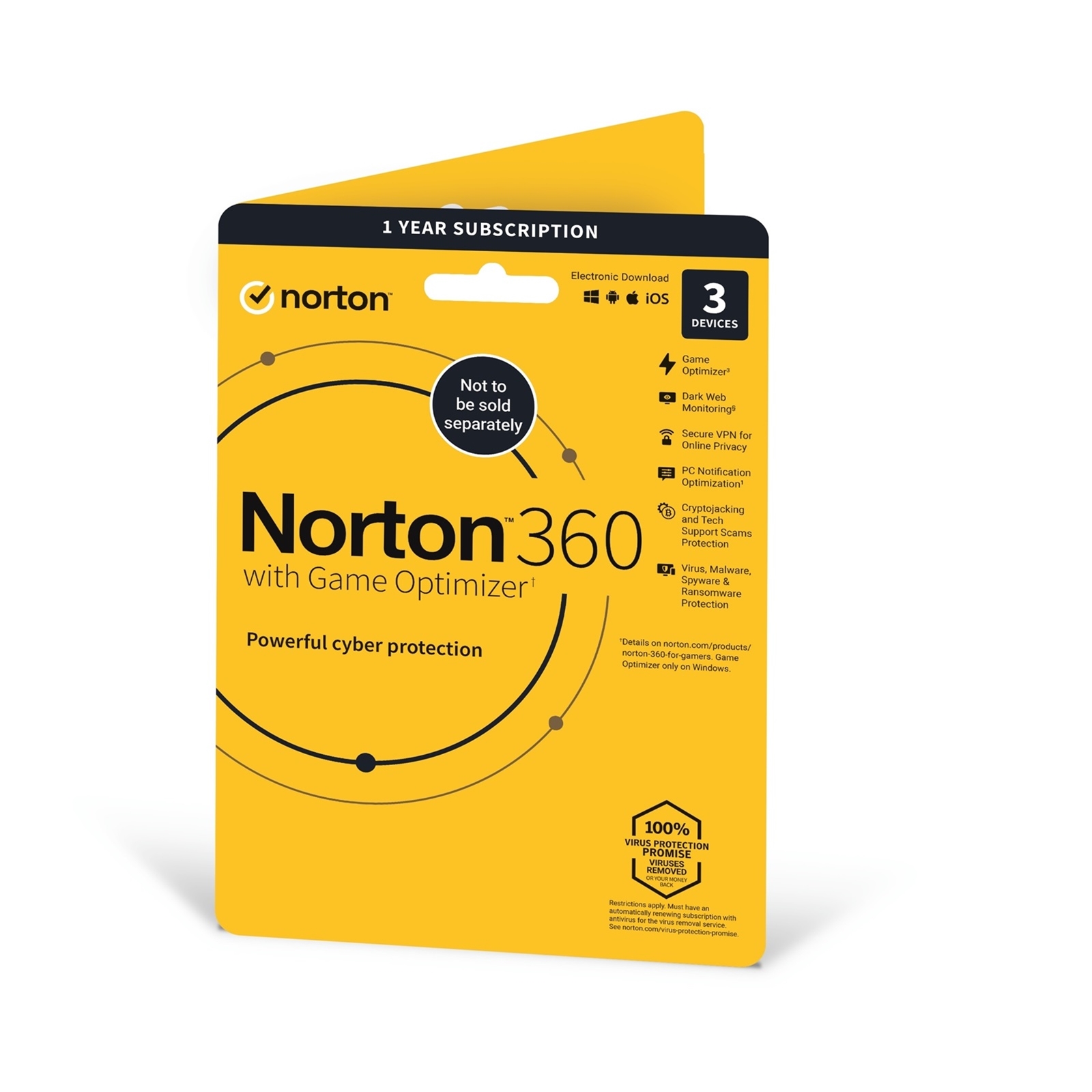 Norton 360 with Game Optimizer, Antivirus for 3 Devices, 1-year subscription Includes VPN, Dark Web Monitoring, Password Manager, 50GB of Cloud Storage, PC/Mac/iOS/Android, Activation Code by email - ESD - Image 3
