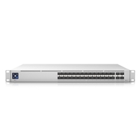 Ubiquiti USW-PRO-AGGREGATION UniFi Switch Pro Aggregation, 28x 10G SFP+ Ports, 4x 25G SFP28+ Ports, 760 Gbps Switching, 565.44 Mbps Forwarding, 380 Gbps Non-Blocking Throughput - Image 4