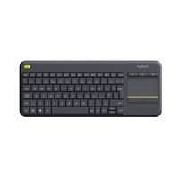 Logitech K400 Plus Wireless Touch TV Keyboard With Easy Media Control and Built-in Touchpad, HTPC Keyboard for PC-connected TV, Windows, Android, Chrome OS, Laptop, QWERTY UK English Layout, Black - Image 4