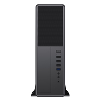 CiT S014C Black Slim Micro ATX/ITX Desktop Case with 300W Power Supply, USB 2.0, USB 3.0 Type-A & Type-C Ports - Image 4