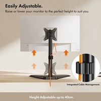 VonHaus Single Monitor Mount and Stand for 13-32 Inch Screens, VESA dimensions 75x75mm and 100x100mm - Image 8