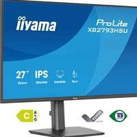 iiyama ProLite monitor XB2793HSU-B1 Height Adjustable, 27" IPS, 120Hz, Black, 4-side slim bezel and C energy class, HDMI, Display Port, USB Hub - Image 4