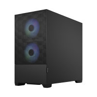 Fractal Design Pop Mini Air RGB Black Micro-ATX Mini Tower PC Case, Clear Tempered Glass, High-Airflow Mesh Front, 3 x 120mm Aspect RGB Fans, 240mm Radiator Support, 365mm GPU Clearance - Image 3