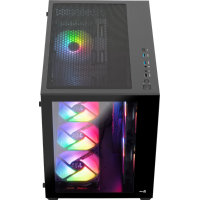 Aerocool (ACCS-ES02163.11) Mid-tower PC case, Versatile fan support, Tempered glass window, 410mm GPU clearance, RGB, Full coverage airflow, SimpliCable routing, ATX, E-ATX, Micro-ATX, Mini-ITX - Image 3