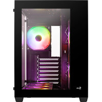 Aerocool (ACCM-ES01163.11) Mid tower PC case, Tempered glass, Up to 162mm GPU clearance, RGB, Included fans 2x 140 mm, 4x 120 mm, ATX, Micro-ATX, Mini-ITX - Image 4