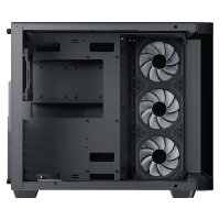 Aerocool (ACCM-PN01043.11) Dual-chamber PC case, Curved glass panelling, 4 x pre-installed 120mm ARGB fans, 450mm GPU clearance, Up to ATX motherboards, 3 x 2.5” and 2 x 3.5” bays, ATX, Micro-ATX, Mini-ITX - Image 3