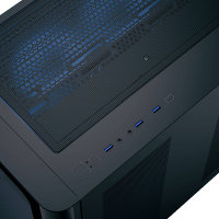 Aerocool (ACCM-PN01043.11) Dual-chamber PC case, Curved glass panelling, 4 x pre-installed 120mm ARGB fans, 450mm GPU clearance, Up to ATX motherboards, 3 x 2.5” and 2 x 3.5” bays, ATX, Micro-ATX, Mini-ITX - Image 5
