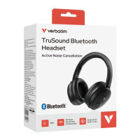 Verbatim TruSound Bluetooth ANC Headset, Wireless Headphones With Active Noise Cancelling, 20Hz – 20 kHz, Up To 25 Hours Playback, Detachable 3.5mm Audio Cable, Black - Image 5