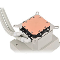 Thermaltake Retro 360 Ultra ARGB Sync AIO Liquid Cooler, CRT-style 3.7” LCD display, Triple 120mm ARGB Fans, Intel and AMD Support, White - Image 3
