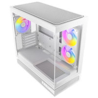 Antec Constellation C2M ARGB Micro-ATX PC Case, 270' Panoramic Tempered Glass, 240mm and 120mm ARGB PWM Fans, USB-C, 360mm Radiator Support, White - Image 3