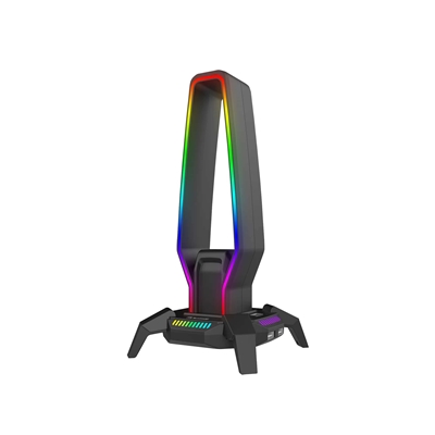 Marvo Scorpion HZ-10 Kobe 30 USB RGB Gaming Headset Stand and Hub (Black) - Image 2
