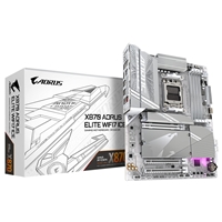 Gigabyte X870 AORUS ELITE WIFI7 ICE AMD AM5 Socket Motherboard, ATX, 4x DDR5 Slots, 4x M.2 Sockets, Fitted I/O Shield, 2.5GbE LAN, Wi-Fi 7, 1x HDMI Port / 2x USB-C (USB4)