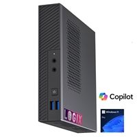 LOGIX 14th Gen Intel i5 10 Core 4.70GHz 1 Litre Mini Business / Security PC for Alarm & Door Entry Systems with 16GB RAM, 500GB NVMe SSD,WiFi BT, Windows 11 Pro, Keyboard & Mouse