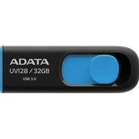 Adata UV128 32GB USB 3.2 Gen 1 Flash Drive, Black and Blue